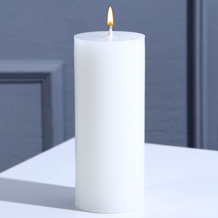 Свеча SLand Столбик 12x5 см интерьерная белая