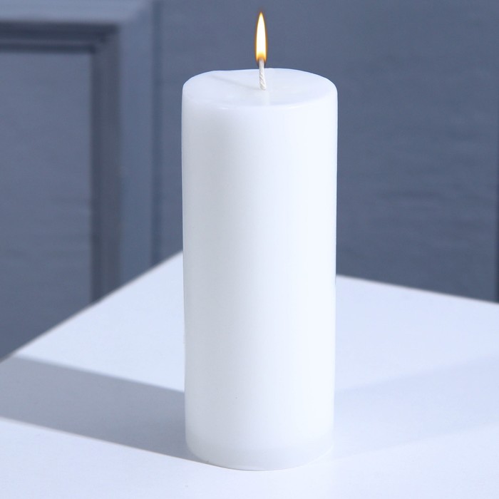 Свеча SLand Столбик 9x3.5 см интерьерная белая