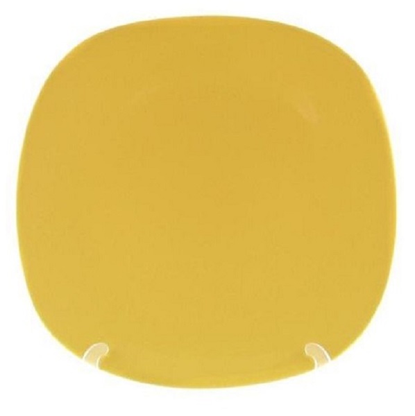 Тарелка обеденная Cesiro 26см подстановочная квадратная желтая
