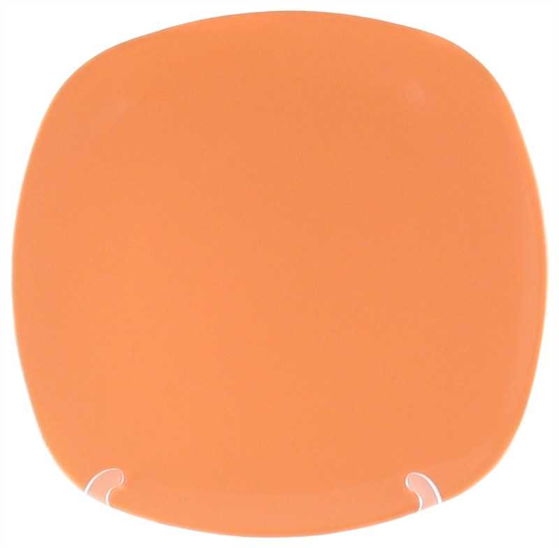 Тарелка обеденная Cesiro 26см подстановочная квадратная оранжевая