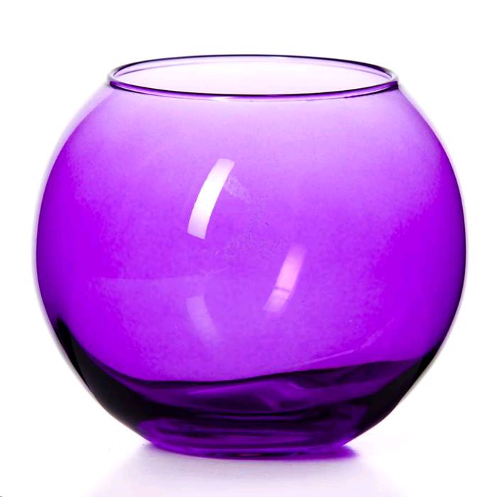 Ваза шар стеклянная Pasabahce Энжой Пепл 10,25см (фиолетовый)