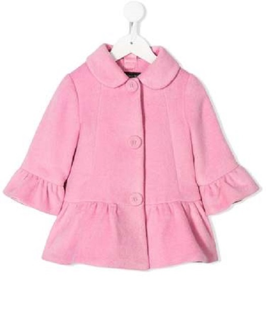 Пальто с оборками Monnalisa 3941024023 розовый