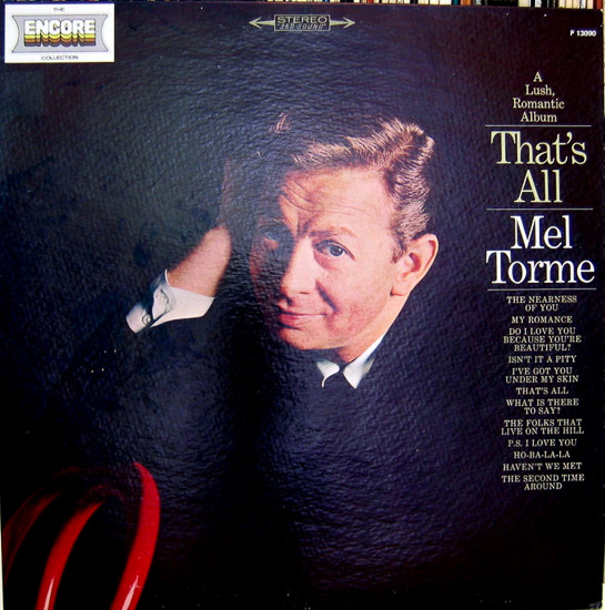 Mel Torme 'A Lush, Romantic Album That's All' LP/1965/Jazz/US/Nm
