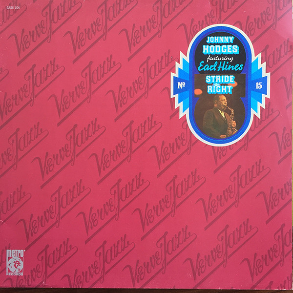Johnny Hodges, Earl Hines 'Stride Right - Verve Jazz No. 15' LP/1966/1979/Jazz/Germany/Nm