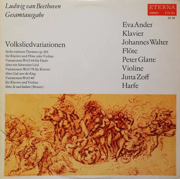 Ludwig van Beethoven, Eva Ander 'Volksliedvariationen' LP/1976/Classical/Germany/Nm Ludwig van Beethoven, Eva Ander 'Volksliedvariationen' LP/1976/Classical/Germany/Nm