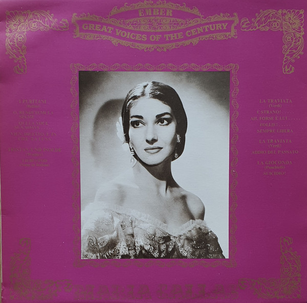 Maria Callas Maria Callas LP/1971/Classical/UK/Nm