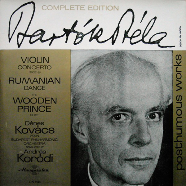 Bela Bartok 'Violin Concerto'Rumanian Dance'The Wooden Prince Suite' LP/1969/Classic/Hungary/Nm