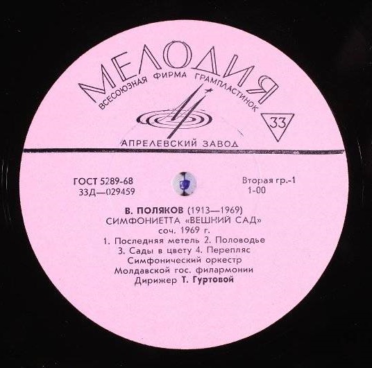 ������� ������� ����������� ������ ��� LP/1970/Classical/Russia/Nm