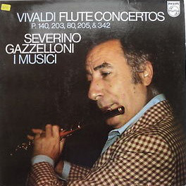 Antonio Vivaldi 'Severino Gazzelloni, I Musici'Vivaldi Flute Concertos' LP/1953/Classic/UK/Nm