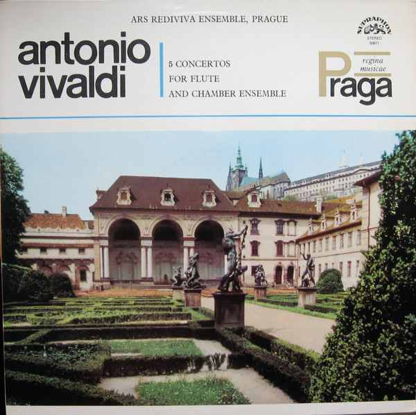 Antonio Vivaldi '5 Concertos For Flute And Chamber 'Ars Rediviva Ensemble' LP/1982/Classic/Czech/Nm