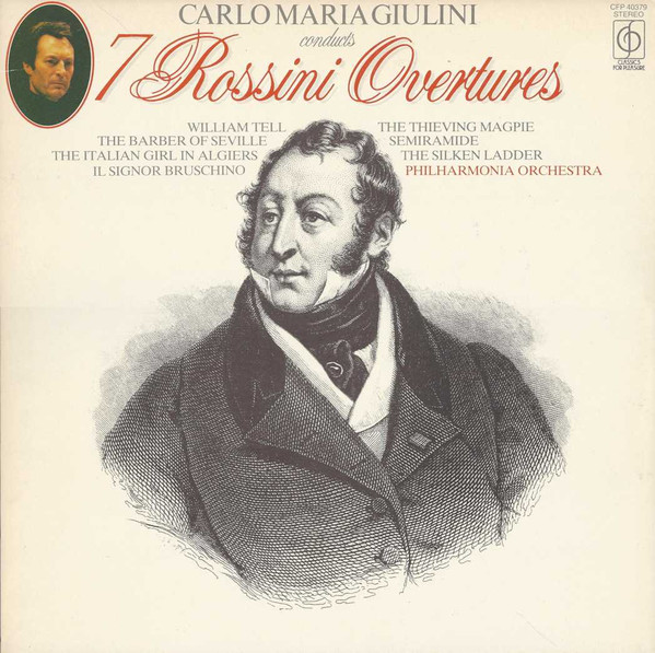 Gioacchino Rossini, Carlo Maria Giulini '7 Rossini Overtures' LP/1982/Classical/UK/Nm
