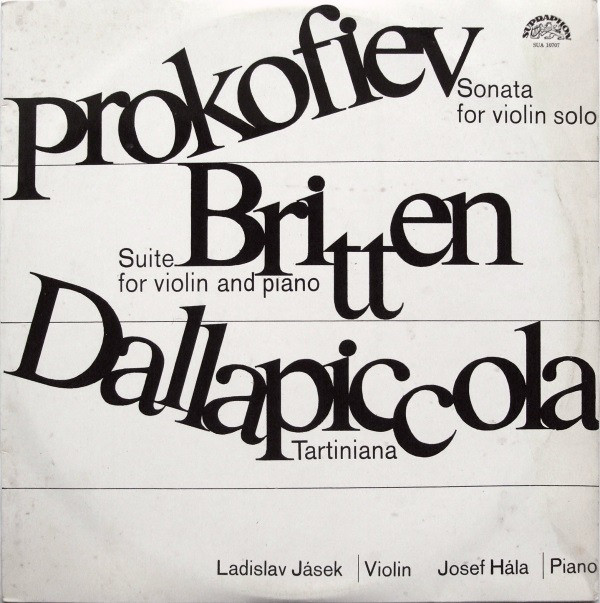 ������ ���������, Benjamin Britten 'Sonata For Violin Solo' LP/1967/Classical/Czech/Nm