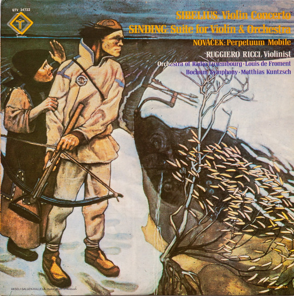 Jean Sibelius, Christian Sinding, Ottokar Novacek 'Violin Concerto' LP/1978/Classical/US/Nm Jean Sibelius, Christian Sinding, Ottokar Novacek 'Violin Concerto' LP/1978/Classical/US/Nm