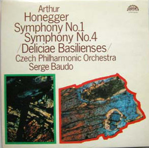 Arthur Honegger 'Czech Philharmonic Orchestra'Serge Baudo'Symphony No. 1' LP/Classic/Czech/Nm
