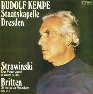   'Britten'Staatskapelle Dresden'Rudolf Kempe'Der Feuervogel' LP/Classic/Germany/Nm