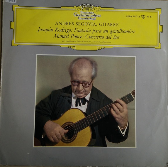 Andres Segovia 'Fantasia Para Un Gentilhombre / Concerto Del Sur' LP/1960/Classic/Germany/Nmint