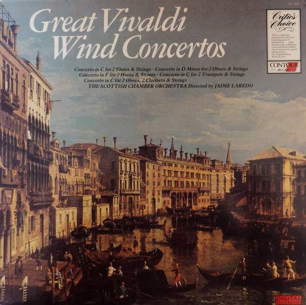 Antonio Vivaldi 'The Scottish Chamber Orchestra'Jaime Laredo'Great Vivaldi' LP/1985/Classic/UK/Nm