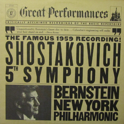 Дмитрий Шостакович, Leonard Bernstein 'Symphony No. 5' LP/1982/Classical/US/Nm Дмитрий Шостакович, Leonard Bernstein 'Symphony No. 5' LP/1982/Classical/US/Nm