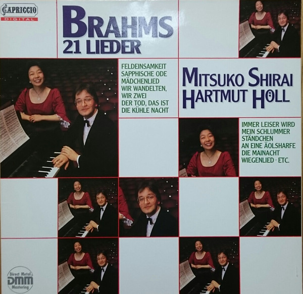 Johannes Brahms 'Mitsuko Shirai, Hartmut H?ll '21 Lieder' LP/1987/Soprano/Germany/Nm