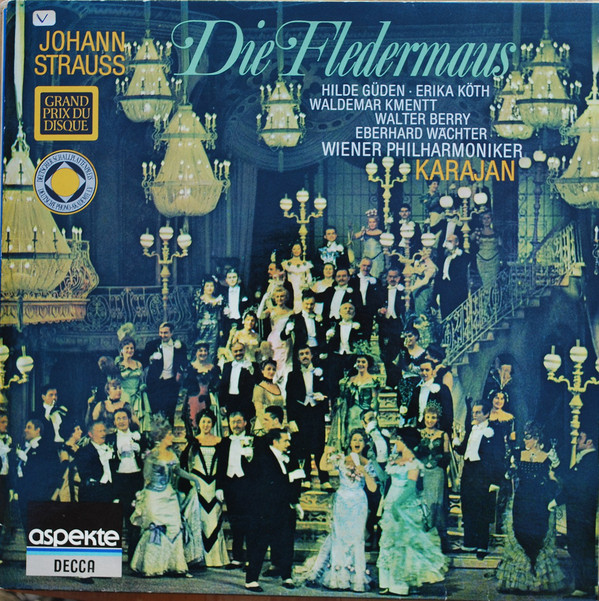 Johann Strauss 'Die Fledermaus'Wiener Philharmoniker'Karajan' LP2/Classic/Germany/Nm