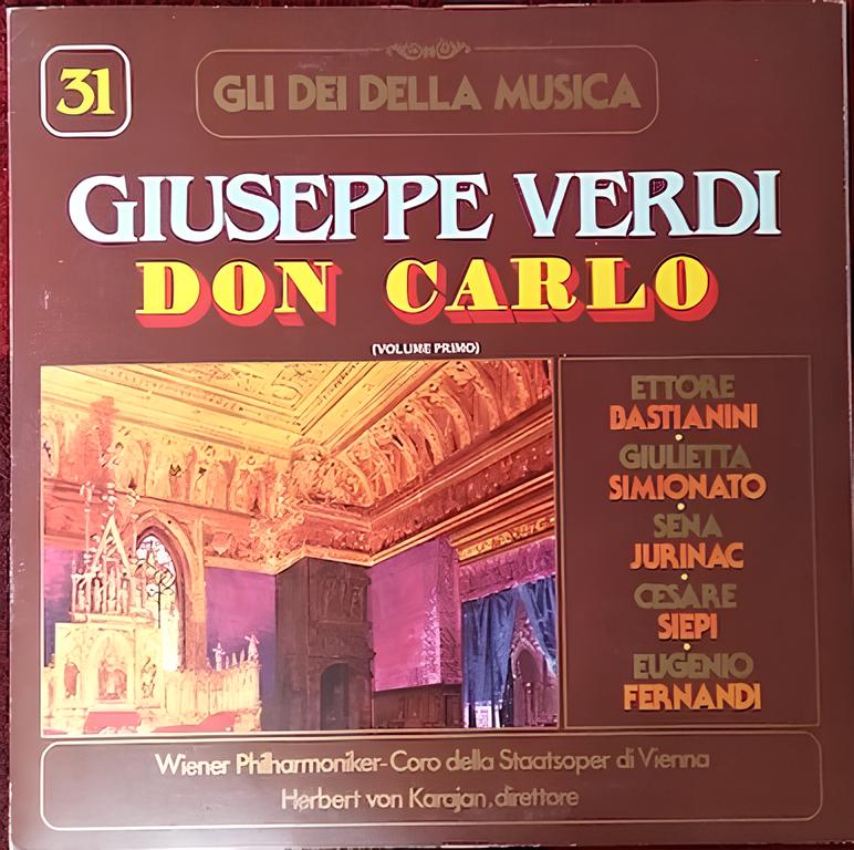 Giuseppe Verdi 'Don Carlo' Herbert von Karajan' LP3/1982/Opera/Italy/Nmint
