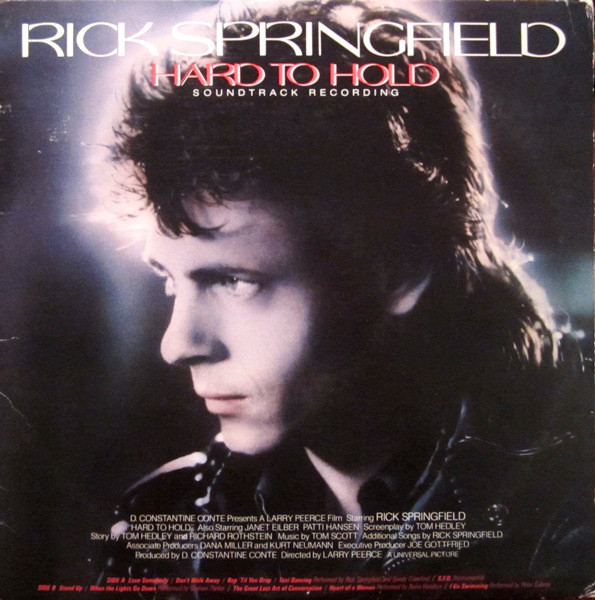 Rick Springfield 'Hard To Hold Soundtrack Recording' LP/1984/Pop Rock/Japan/Nm