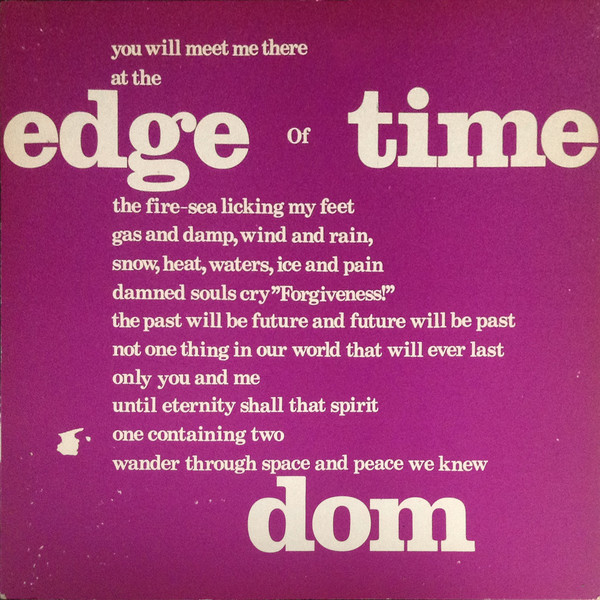 Dom Edge Of Time 2LP/1972/2001/Kraut Rock/Germany/Nm