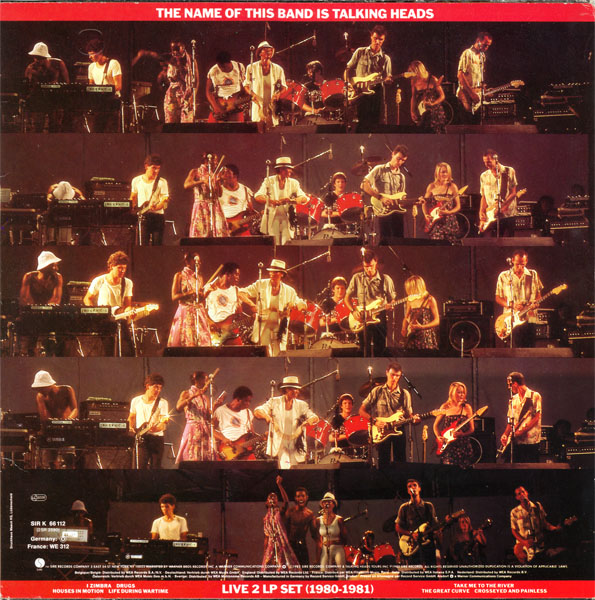 Talking Heads 'The Name Of This Band Is Talking Heads' 2LP/1982/Rock/Germany/Nm