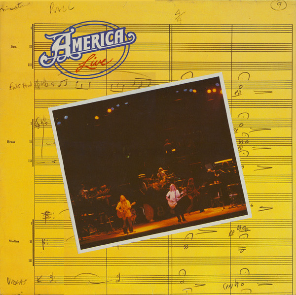 America 'Live' LP/1977/Rock/Japan/Nmint